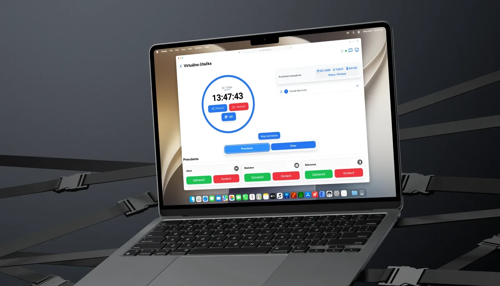 Virtuálna čítačka webBox na notebooku
