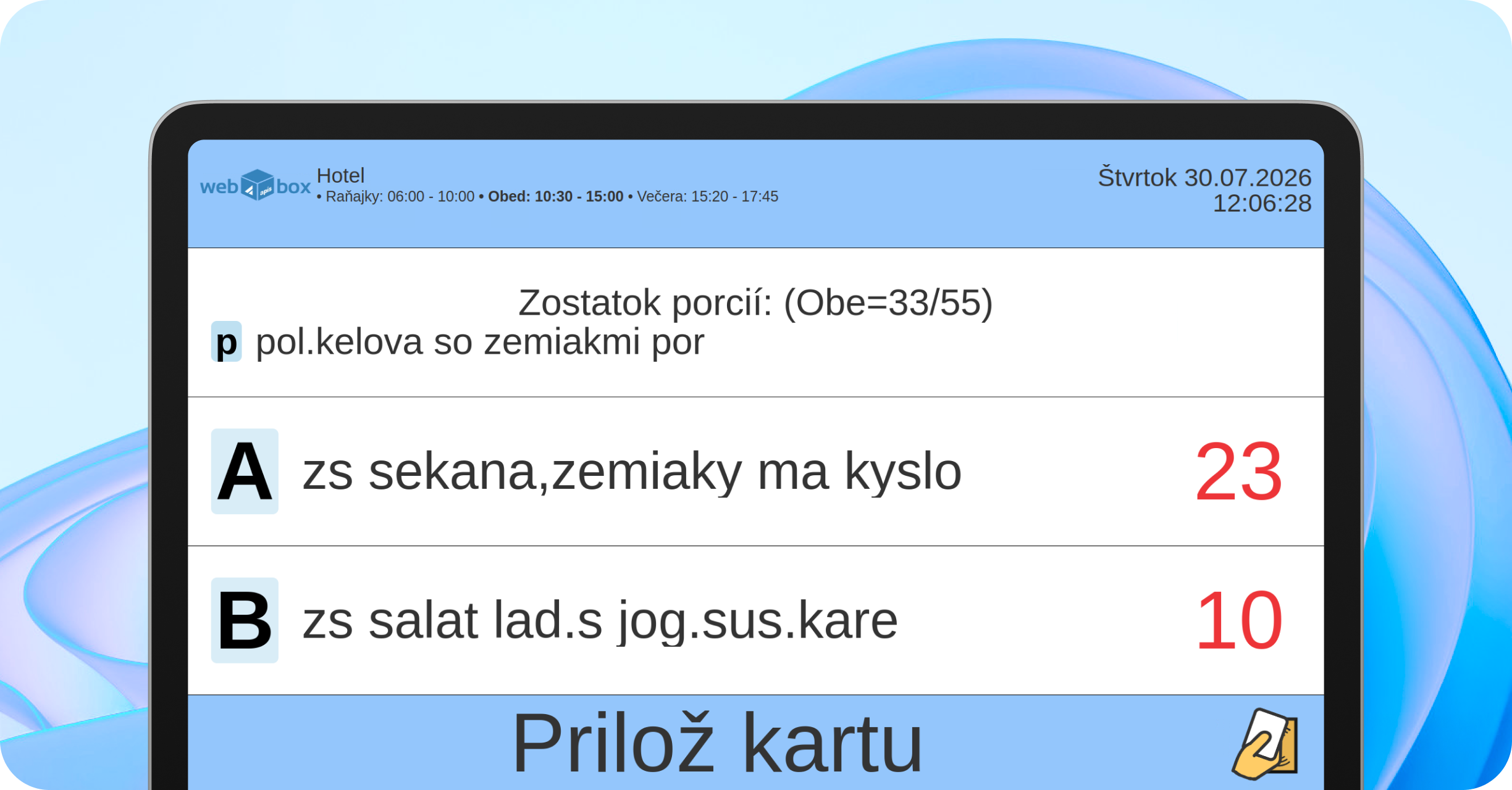 Výdaj jedla